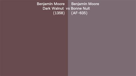 Benjamin Moore Dark Walnut Vs Bonne Nuit Side By Side Comparison