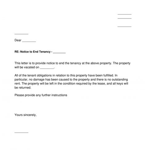 End Lease Letter To Landlord For Your Needs Letter Template Collection