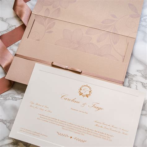 Convites De Casamento Rose Gold Escolha O Seu Convite Papel E Estilo