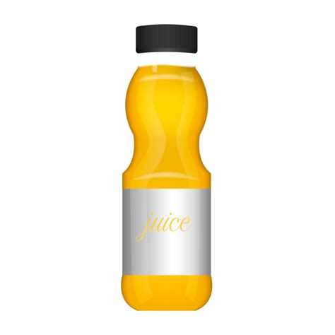 Realistic Natural Fruit Juice Glass Bottle Png