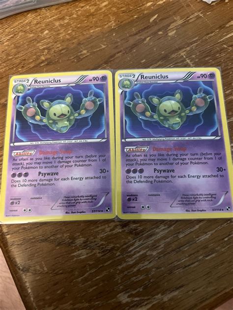 Pok Mon Tcg Reuniclus Black And White Holo Rare Lot Of Nm