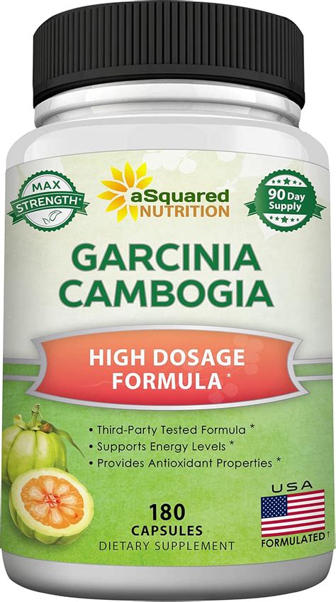 Garcinia Cambogia 1600 mg – 180 cápsulas – Píldoras de extracto puro ...