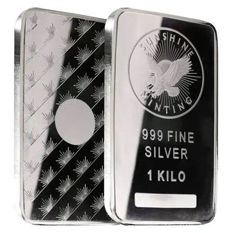 Silver Bar 1 Kilo Sunshine Minting Gsi Exchange