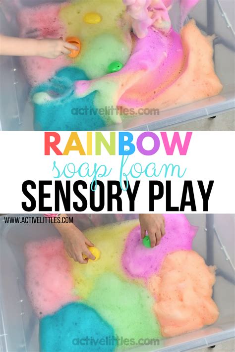 Rainbow Soap Foam Sensory Play - Active Littles