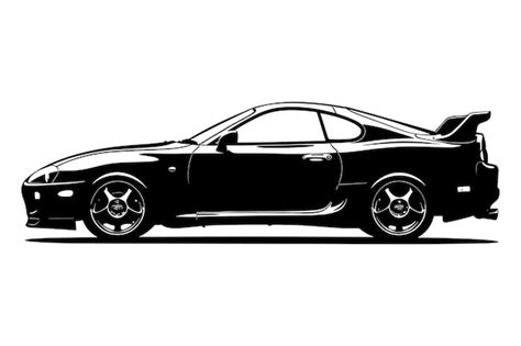 Premium Vector 1993 Toyota Supra Twin Turbo Car Silhouette