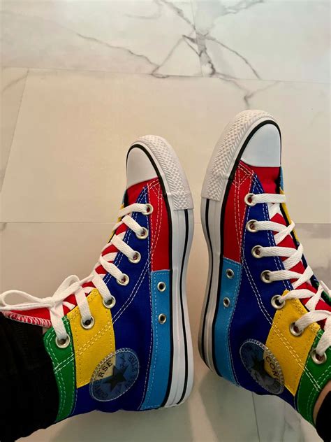 RAINBOW PATCH CONVERSE ️🧡💛💚💙 | Shoe makeover, Pretty shoes, Painted shoes