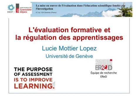 L Valuation Formative Et La R Gulation Des Apprentissages