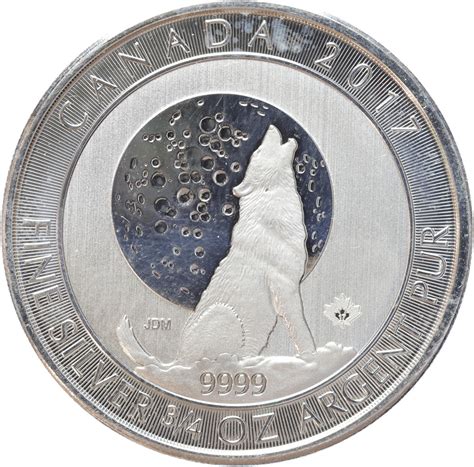 Canada Wildlife Silver Wolf Moon Ounce Silver Theo Peters