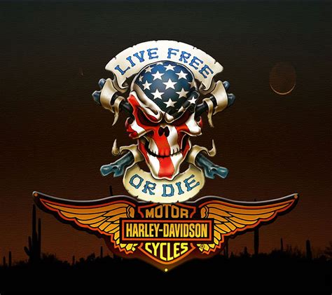 Harley Davidson Eagle Logo American Flag