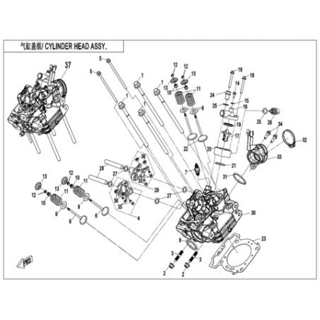 Vue Eclatee Piece Culasse Cfmoto Cforce L E Long Expert