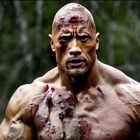 Dwayne Johnson As A Zombie In The Walking Dead 4k Stable Diffusion