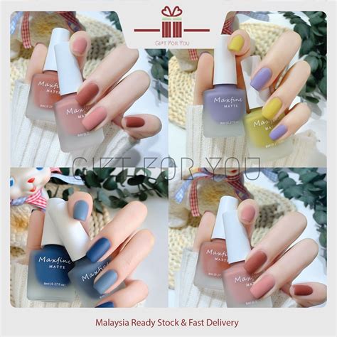 Ready Stock Matt Nail Polish Nude Jelly Water Base 8ml Not Peel Off Able Pengilat Kuku
