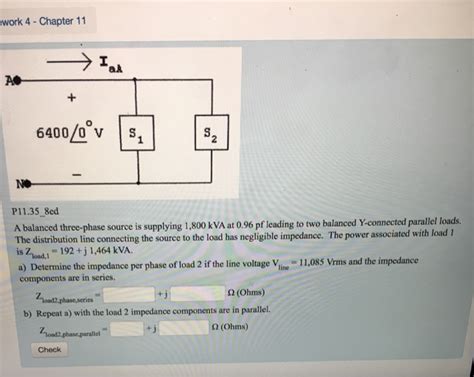 Solved A Balanced Three Phase Source Is Supplying Kva Chegg