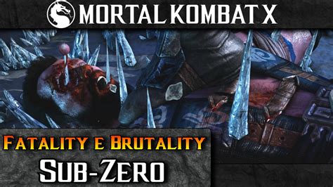 Mortal Kombat X ITA 60fps Fatality E Brutality Sub Zero YouTube