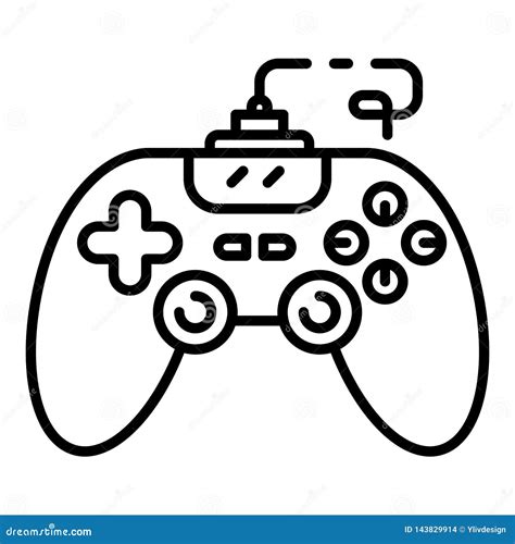 Joystick Icon Outline Style Stock Vector Illustration Of Club