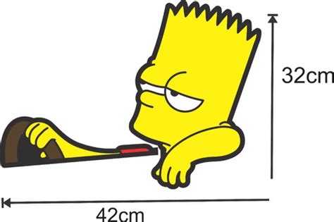 Comprar Adesivo Bart Simpsons Grande 42x32cm Caminhão Carro Apenas R