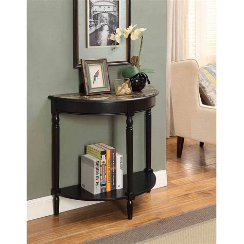 20 Half Moon Console Table With Drawer HOMYHOMEE