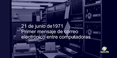 21 De Junio De 1971 Primer Mensaje De Correo Electrónico Entre