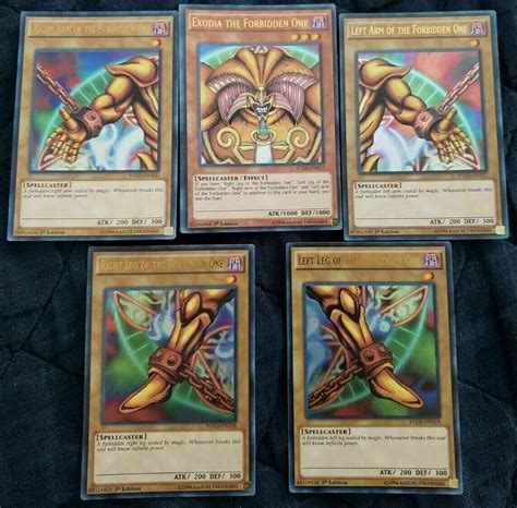 ULTRA RARE Exodia The Forbidden One 5 Card Set YGLD 1st Edition Holo