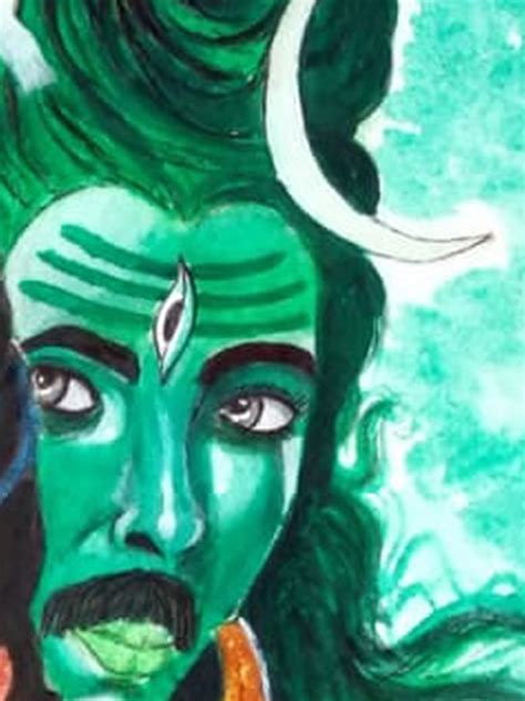 Lord Shiva Watercolor On Paper By Sakshi Thakur Exotic India Art