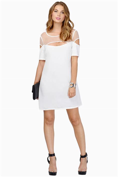 Sexy White Shift Dress White Dress Cut Out Dress Shift Dress 11 Tobi Us