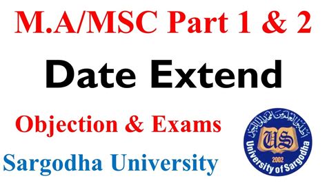 Ma Msc Part Annual Supply Exams Objection Remove Date