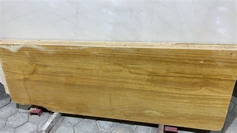 Polished Eta Gold Sandstone Slabs For Flooring Thickness 18 20 Mm At