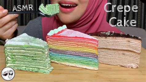 Asmr Crepe Cake Eating Sounds No Talking Soft Eating Youtube