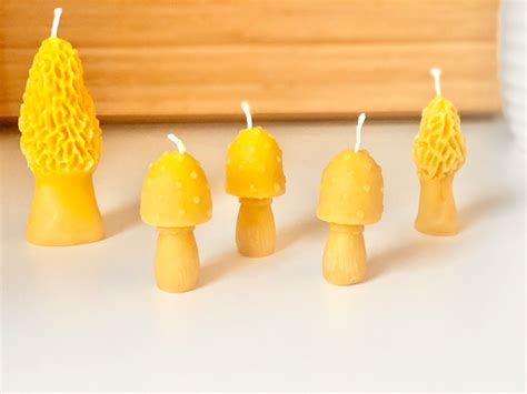 Beeswax Candle Toadstool Mushroom Beeswax Candle Mushroom T Mushroom