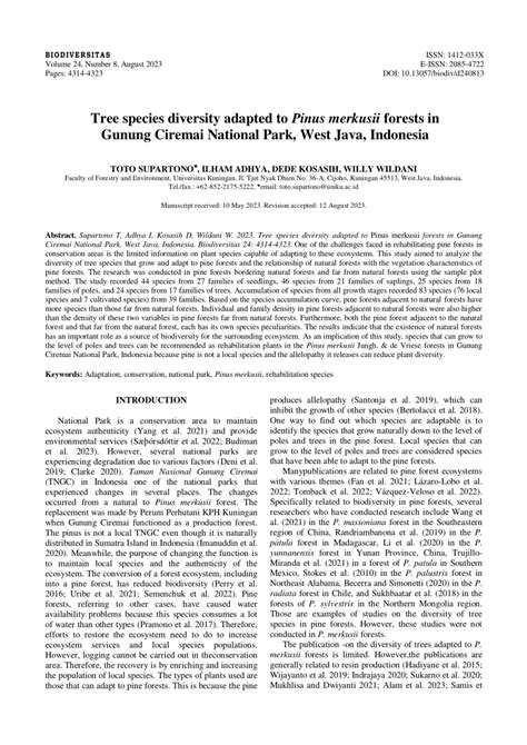 (PDF) Tree species diversity adapted to Pinus merkusii forests in ...