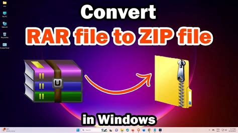 How To Convert Rar File To Zip File In Windows Pc Or Laptop Youtube