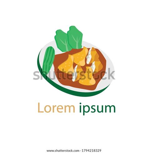 Logo De Batagor Comida Callejera Indonesia Vector De Stock Libre De