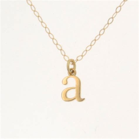 Tiny Lowercase Initial Necklace Personalized Necklace Your Letter