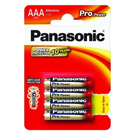 Pile Panasonic PRO POWER AAA LR03 X4 DARTY Guyane