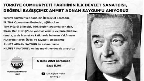 Ahmet Adnan Saygun Anma Y L D N M Online Mevlit Ve Dua Youtube