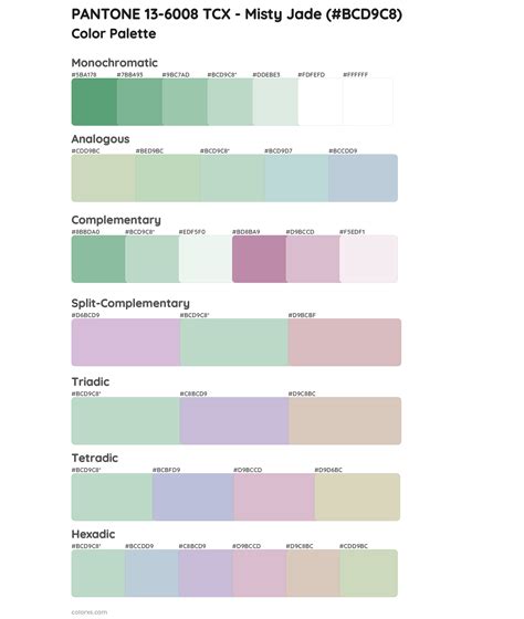 PANTONE 13 6106 TCX Green Tint Color Palettes And Color 49 OFF