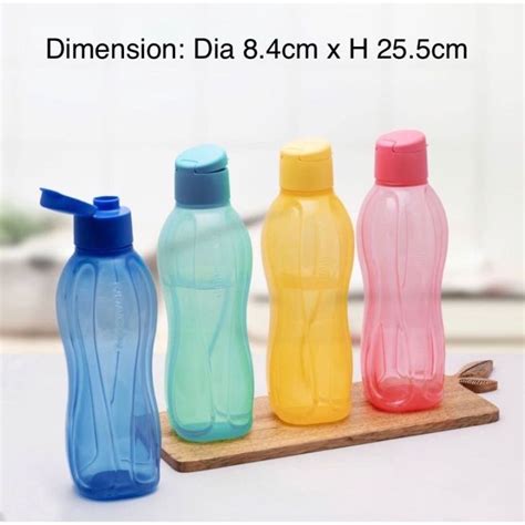 Authentic Tupperware Bottle Ml Flip Top Ml Slim Eco Bottle Flip