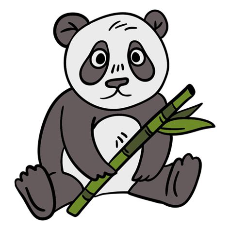 Design Png E Svg De Bambu Panda Desenhado à Mão Para Camisetas