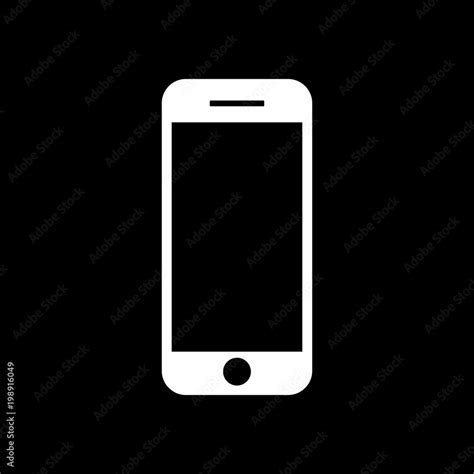 Mobile Phone Icon Black And White