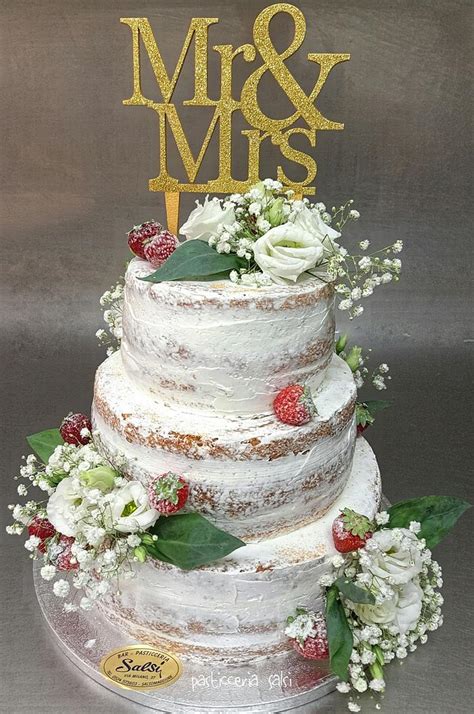 Wedding Shabby Naked Cake Decorated Cake By Barbara Cakesdecor