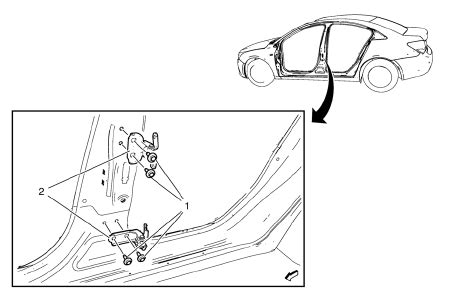 Chevrolet Cruze Repair Manual Rear Side Door Upper Hinge And Lower