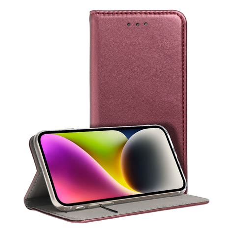 Smart Magneto Book Xiaomi Redmi Note 13 Pro Plus 5G Burgundy