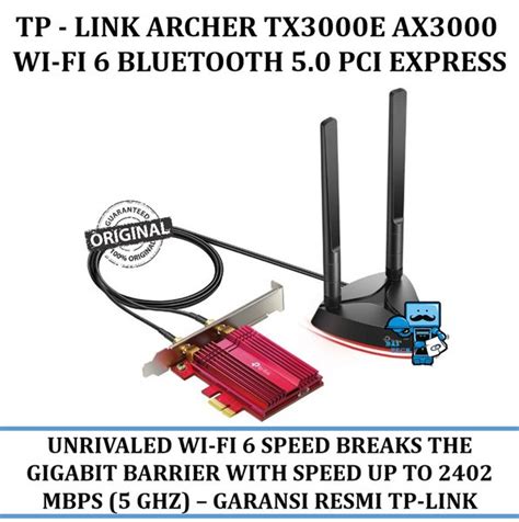 Jual TP LINK ARCHER TX3000E AX3000 WI FI 6 BLUETOOTH 5 0 PCI EXPRESS Di