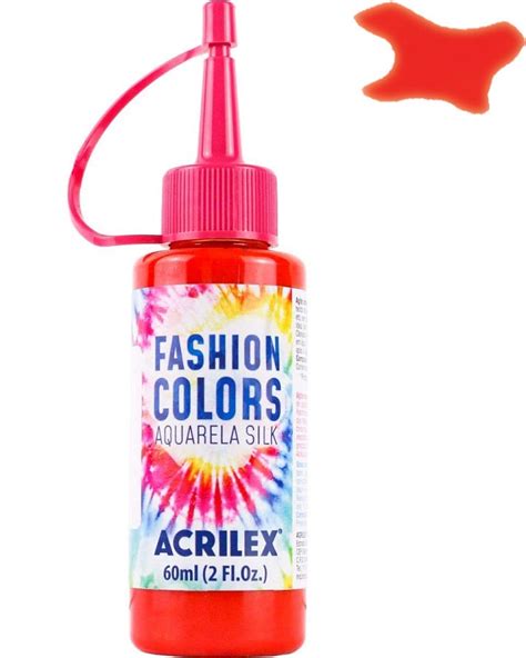 Tinta Tie Dye Vermelho Fogo Fashion Colors Aquarela Silk Acrilex