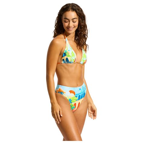 Seafolly Aquarius Reversible Longline Slide Tri Bikini Top Damen Online Kaufen Bergfreunde De