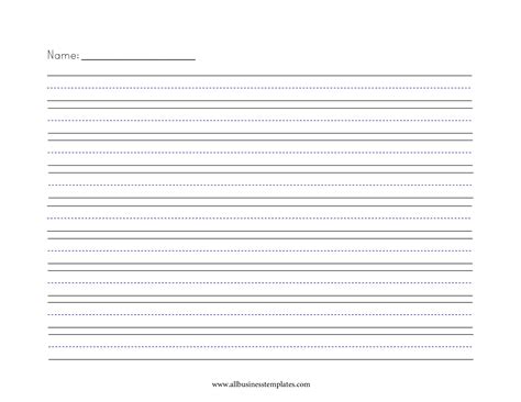 A Writing Medium Lined Paper Landscape Templates At