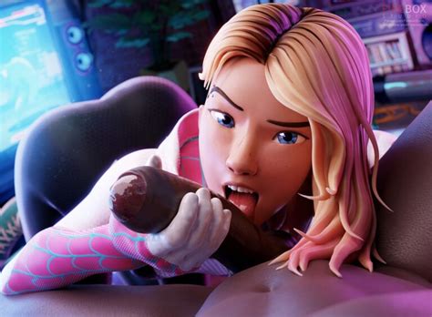 Spider Gwen And Miles Morales Pov Piercing Blonde Handjob Dark Skin