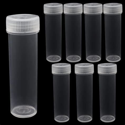 Popokk Pcs Ml Plastic Vials With Lids Sample Bottles Vial Plastic