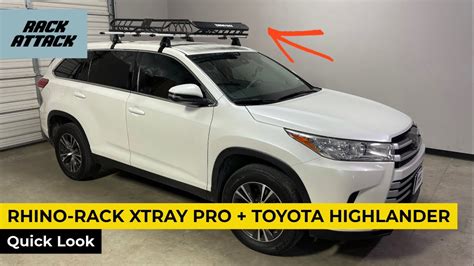 Rhino Rack XTray Pro Large Roof Basket On Toyota Highlander YouTube