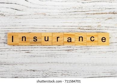 Insurance Word Made Wooden Blocks Concept Stock Photo 711584701